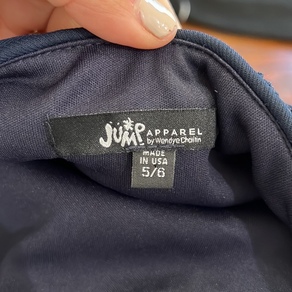 {Jump Apparel}Sz 5/6 Strapless Navy Sequined Short Dress w/Sheer Long SkirtCover - Picture 7 of 10